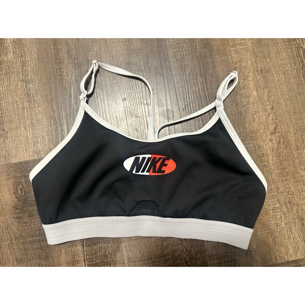 Nike Black‎ And White Sports Bra Medium